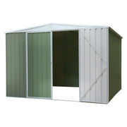 Dellonda Galvanised Steel Metal Garden Shed - Green Dellonda - Dynamic Drive