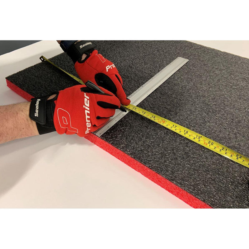 Sealey Easy Peel Shadow Foam Red/Black 1200 x 550 x 30mm SF30R Sealey - Dynamic Drive