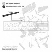First Line Intercooler Turbo Charge Air Hose fits Audi A4 B5 1995-2001 1.8