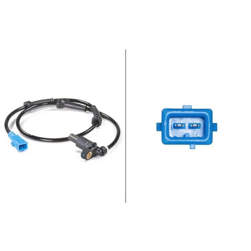 Hella ABS Wheel Speed Sensor Rear fits Peugeot 206 1998-2012 1.1 1.4 1.6 1.9 2.0