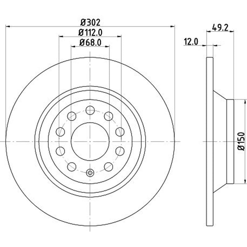 Mintex Rear Brake Discs & Pads fits Audi A6 C6 2004-2011 2.0 2.4 2.7 2.8 3.0 3.2