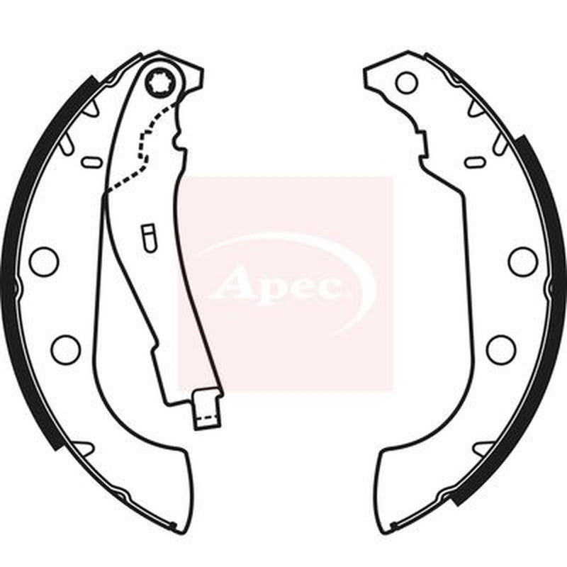 Apec Brake Shoe Set Axle Kit fits Citroën Xsara 1997-2005
