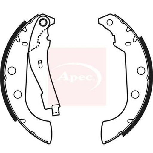Apec Brake Shoe Set Axle Kit fits Citroën Xsara 1997-2005