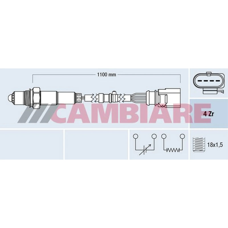 Cambiare O2 Lambda Oxygen Sensor after catalytic converter fits Audi A3