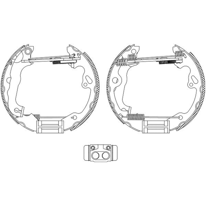 Mintex Brake Shoe Set Axle Kit