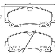 DON Front Brake Pad Set fits Infiniti Q50 2013-2014 2.0