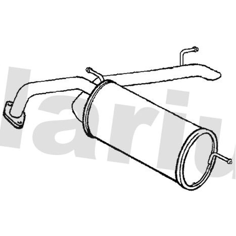 Klarius Box With Tail Pipe Rear fits Honda Civic IX Tourer 2014-2016 1.8