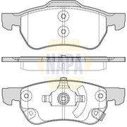 NAPA Front Brake Vented Discs & Pads fits MG Zs SUV 2017 on 1.0 1.5