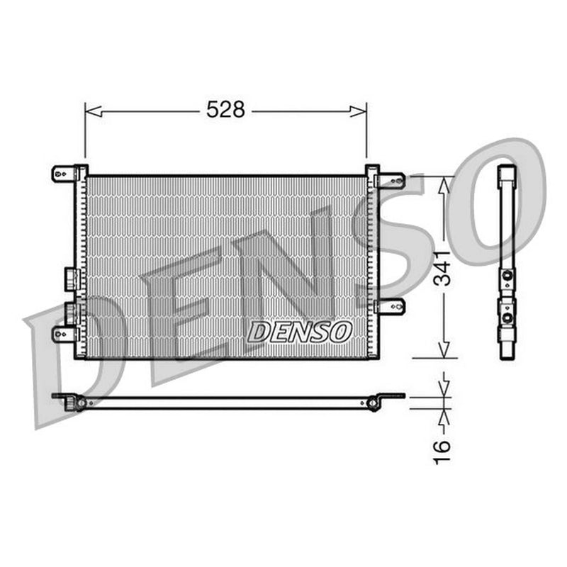 Denso Air Conditioning Condenser fits Alfa Romeo 147 2001-2010 1.9