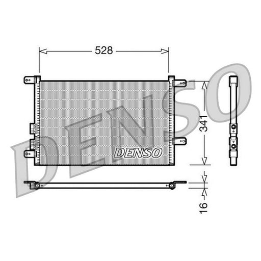Denso Air Conditioning Condenser fits Alfa Romeo 147 2001-2010 1.9