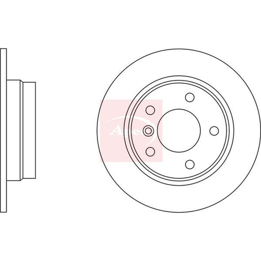 Apec 2 x Solid Brake Discs fits BMW Z4 Roadster 2002-2009 2.0 2.2 2.5