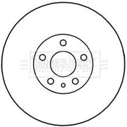 Borg & Beck Front Brake Vented Discs & Pads fits Fiat Panda 2012 on 1.2