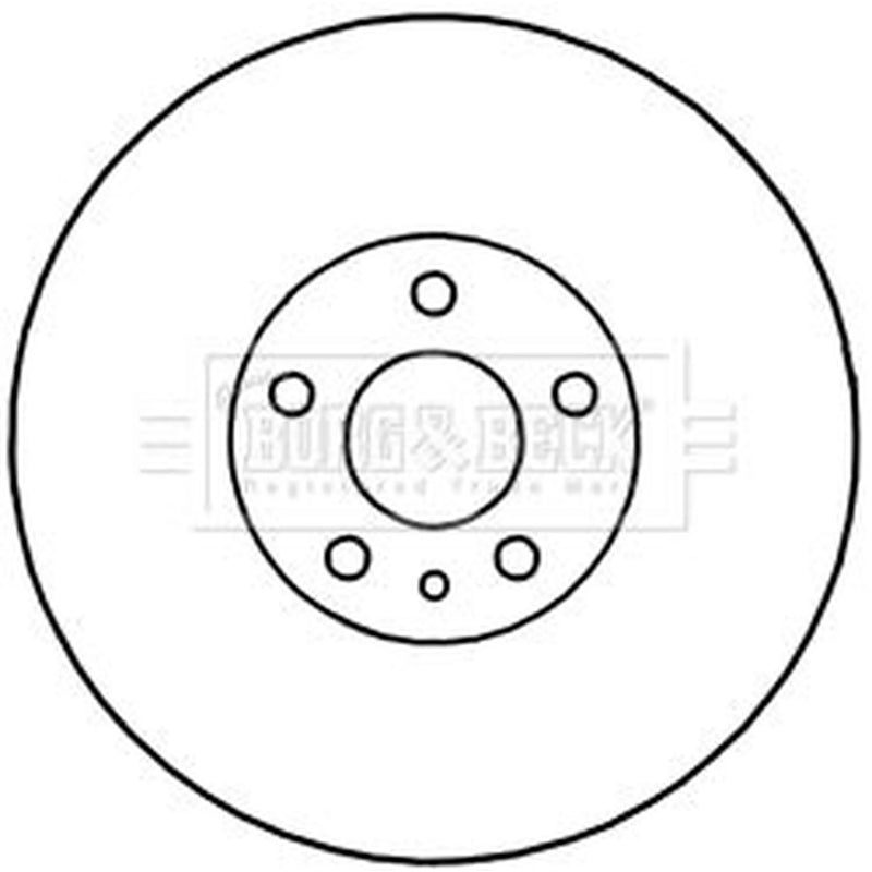 Borg & Beck Front Brake Vented Discs & Pads fits Fiat Panda 2012 on 1.2