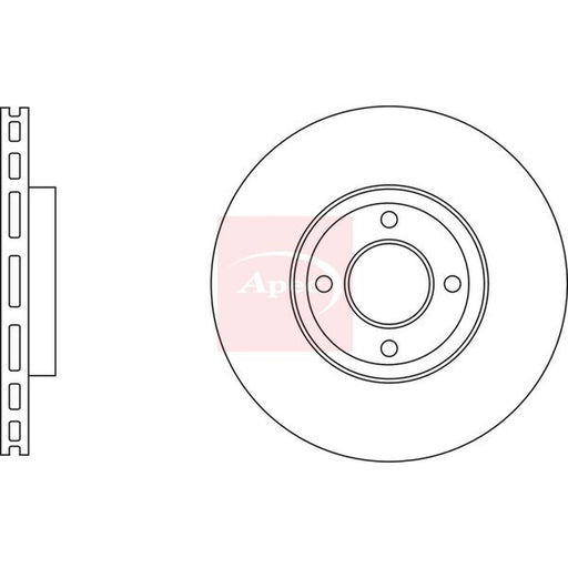 Apec 2 x Vented Brake Discs fits Infiniti Q50 2013 on