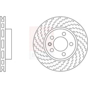 Apec 2 x Front Vented Brake Discs DSK2309
