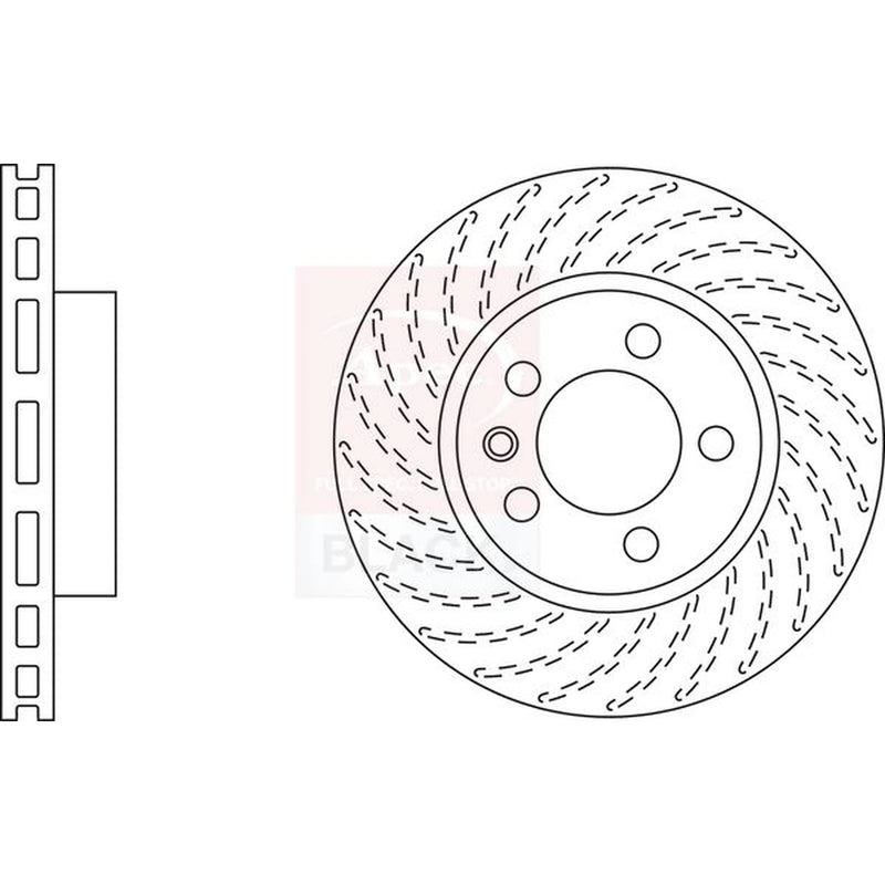 Apec 2 x Front Vented Brake Discs DSK2309