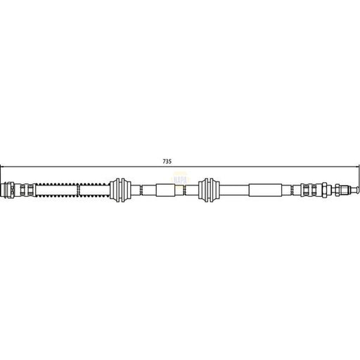 NAPA Brake Hydraulic Hose Line Front NBH1246
