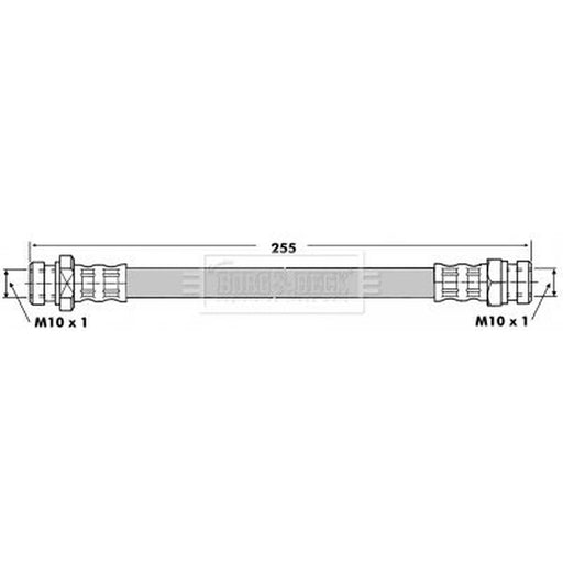 Borg & Beck Brake Hydraulic Hose Line Rear BBH6049