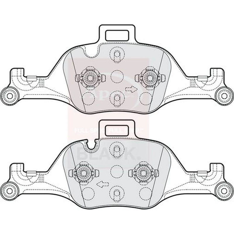 Apec Black Front Brake Pad Set fits BMW 2 2022 on