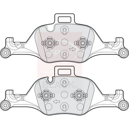 Apec Black Front Brake Pad Set fits BMW 2 2022 on