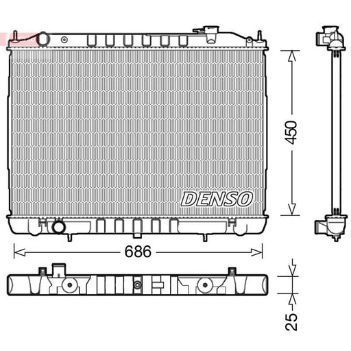 Denso Engine Radiator fits Nissan Pick Up 2002-2012 2.5