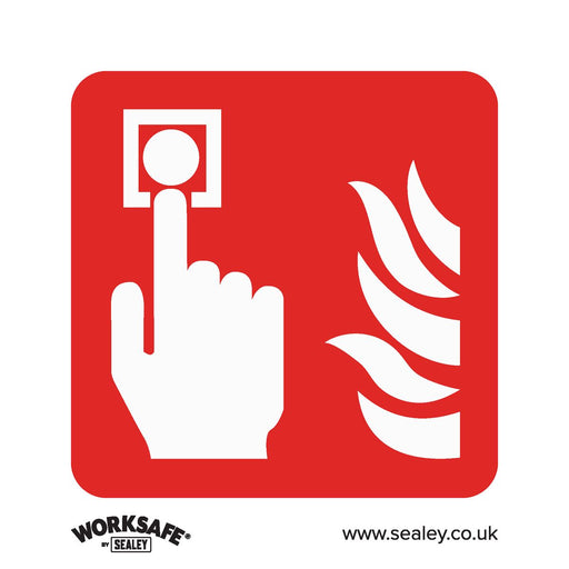 Sealey Safe Conditions Safety Sign Fire Alarm Symbol Self-Adhesive Vinyl Sealey - Dynamic Drive