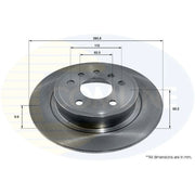 Comline Rear Brake Discs & Pads fits Saab 9-5 1997-2009 1.9 2.0 2.2 2.3 3.0