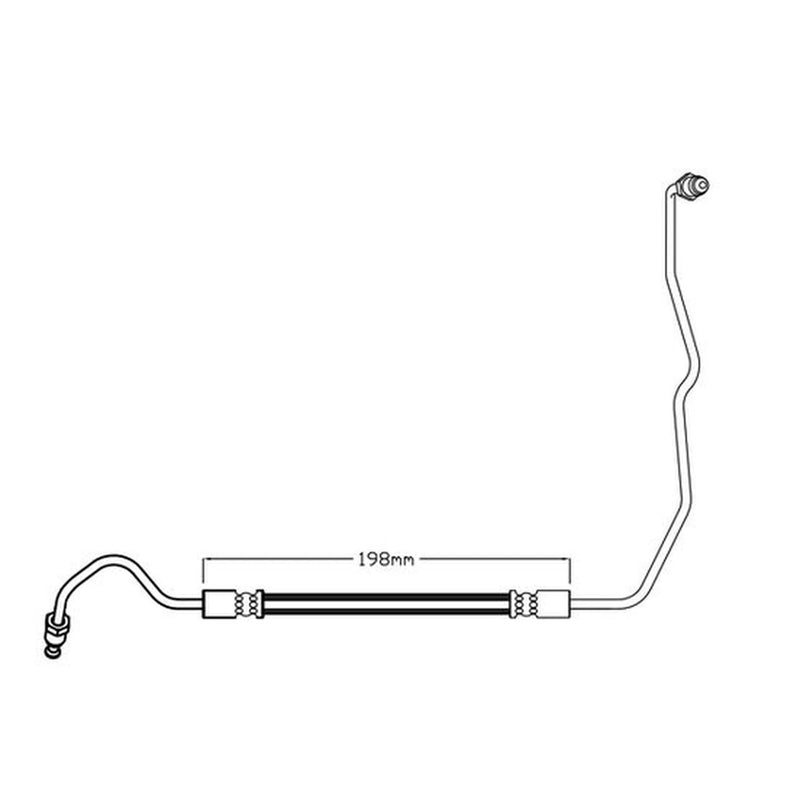 Juratek Brake Hydraulic Hose Line Rear Right fits Renault Grand Scénic III