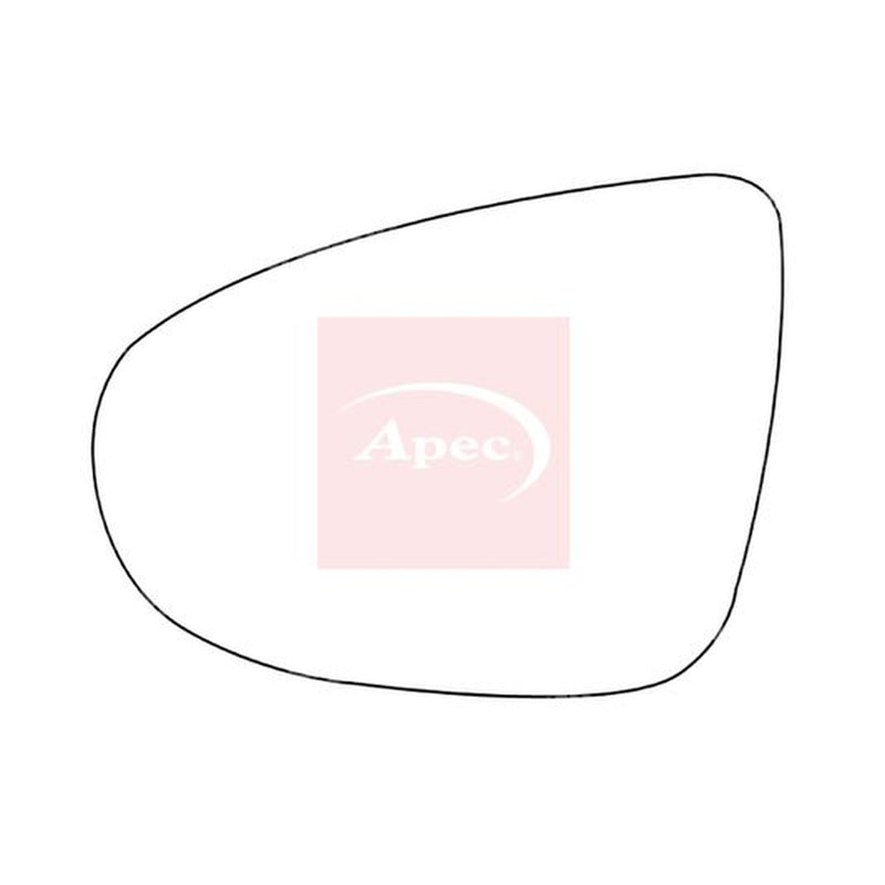 Apec Exterior Wing Mirror Glass Left fits VW Golf Plus V 2005-2013 1.4 1.6 2.0