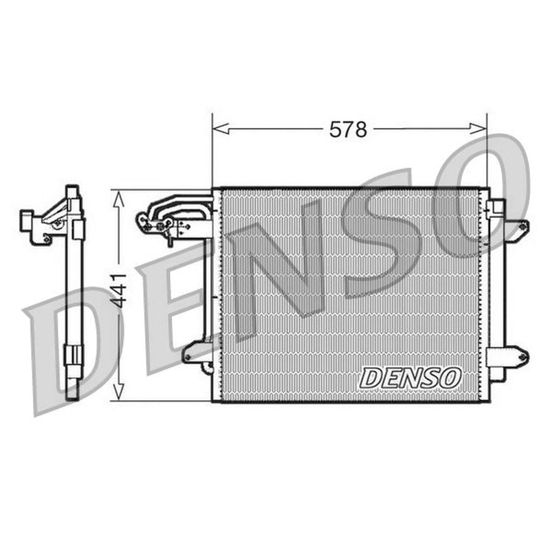 Denso Air Conditioning Condenser fits VW Caddy III 2004-2015 1.4 1.6 1.9 2.0