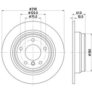 Mintex 2 x Solid Brake Discs fits BMW 5 1995-2004
