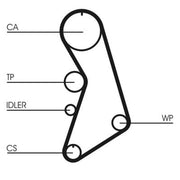 Continental CTAM Timing Belt Kit with Rollers fits Audi A3 1996-2003 1.8
