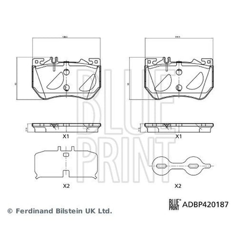 Blue Print Front Brake Pad Set ADBP420187