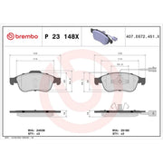 Brembo Xtra Front & Rear Pads fits Alfa Romeo Giulietta 2010-2020 1.4 1.6
