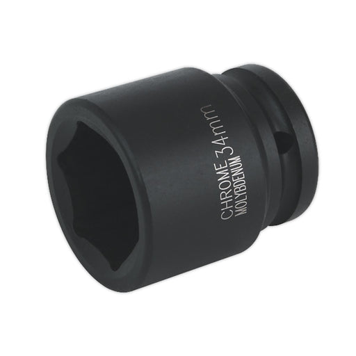 Sealey Impact Socket 34mm 3/4"Sq Drive IS3434 Sealey - Dynamic Drive