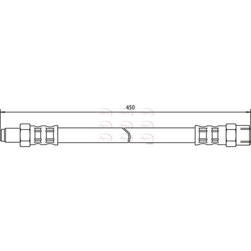 Apec Brake Hydraulic Hose Line Rear fits Mercedes-Benz G-Class 1982-1997