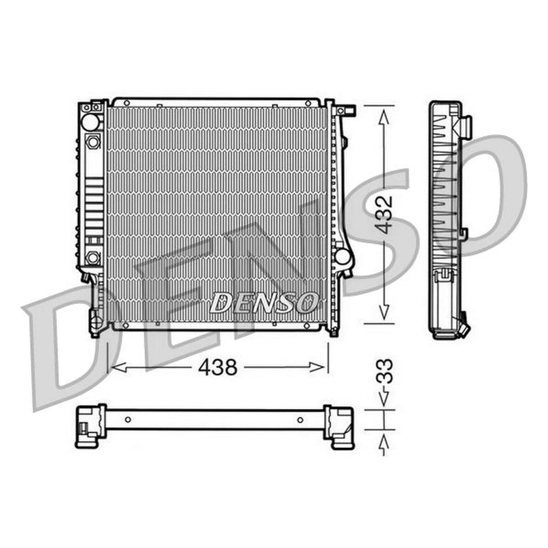 Denso Engine Radiator fits BMW 3 1983-1993