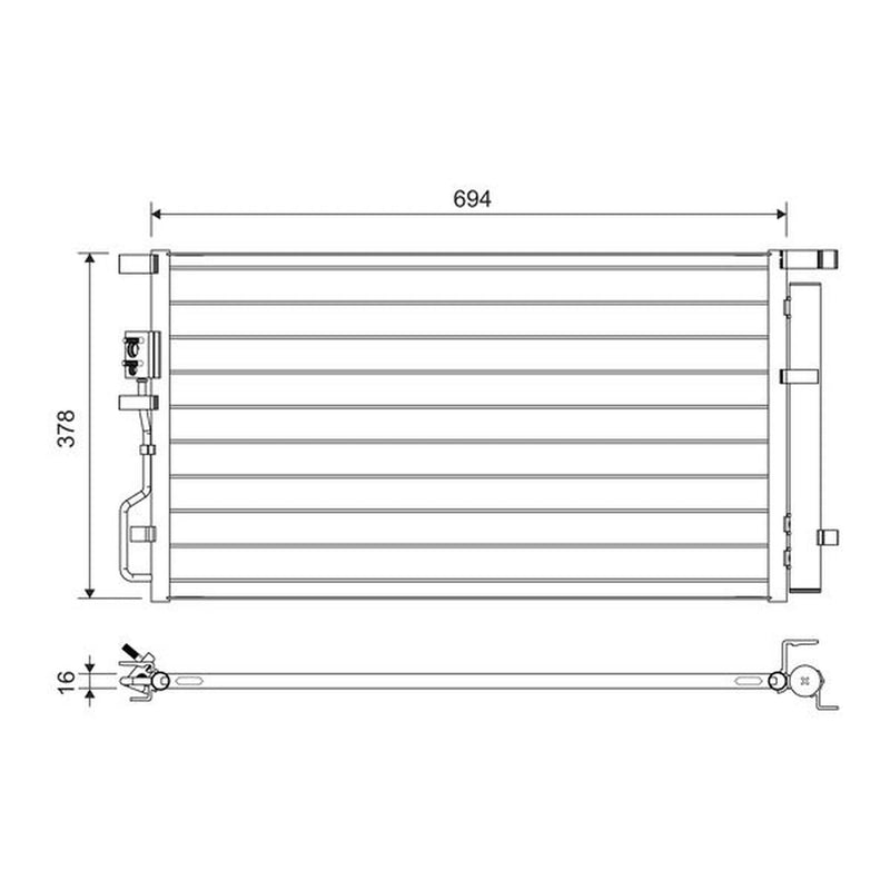 Valeo Air Conditioning Condenser 822614