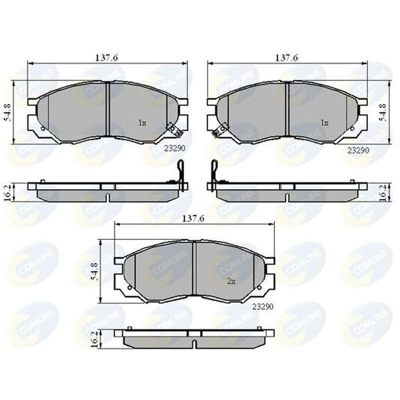 Comline 4 x Front Brake Pad Set fits Mitsubishi Space Gear 1995-2002 2.0