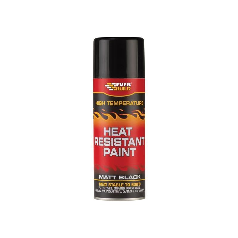Everbuild Sika Heat Resistant Paint Aerosol 400ml Everbuild Sika - Dynamic Drive
