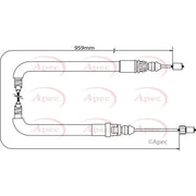 Apec Handbrake Cable Right Rear CAB1051
