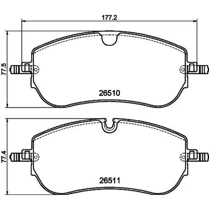 Mintex Front Brake Pad Set fits Jaguar E-Pace 2017-2018 2.0