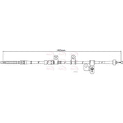 Apec Handbrake Cable Left Rear fits Hyundai Coupe II 2001-2009 1.6 2.0 2.7
