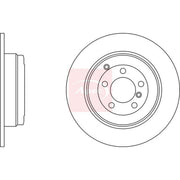 Apec 2 x Solid Brake Discs fits Land Rover Range Rover 2002-2012 3.0 4.2 4.4