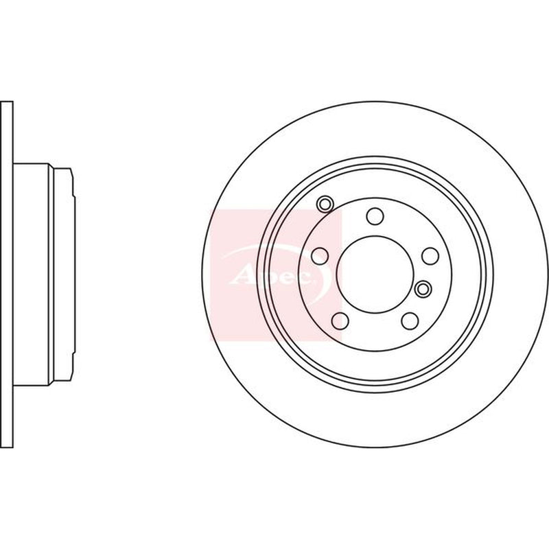 Apec 2 x Solid Brake Discs fits Land Rover Range Rover 2002-2012 3.0 4.2 4.4