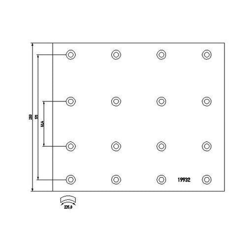 DON Don Cv Brake Lining Set fits Scania 3 - Series 1987-1998
