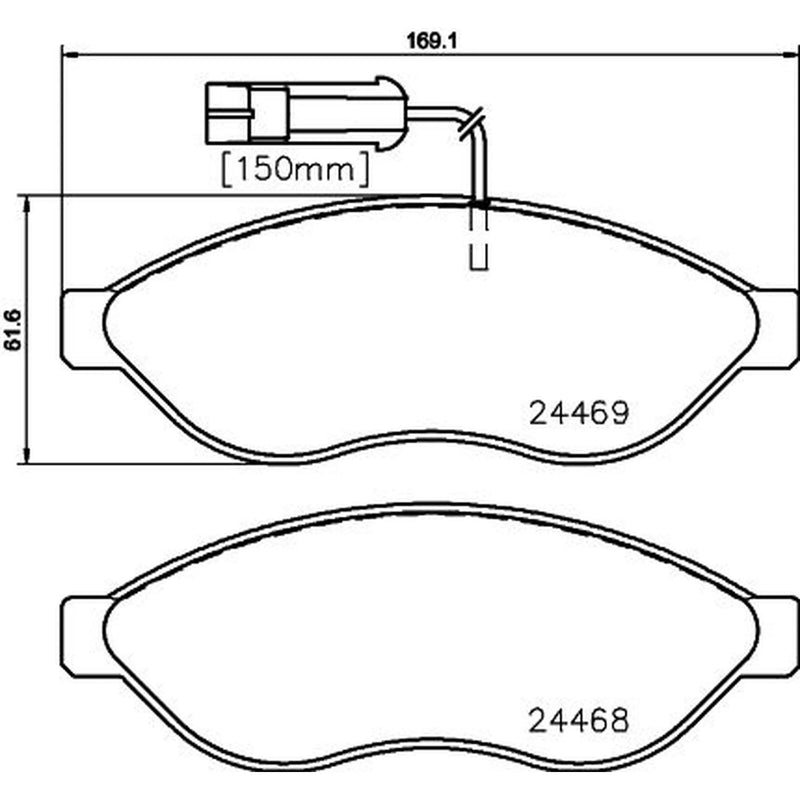 Mintex Front Brake Pad Set fits Citroën Relay III 2006-2023 2.0 2.2 3.0