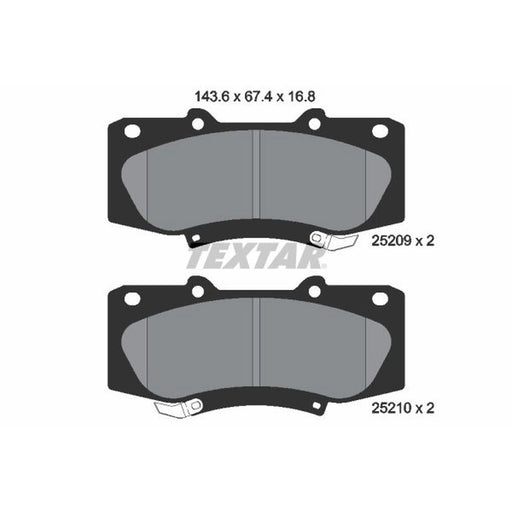 Textar Front Brake Pad Set 2520901