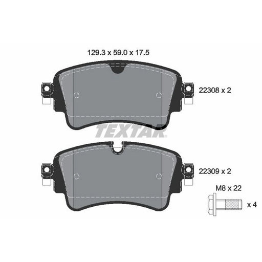Textar Rear Brake Pad Set 2230801