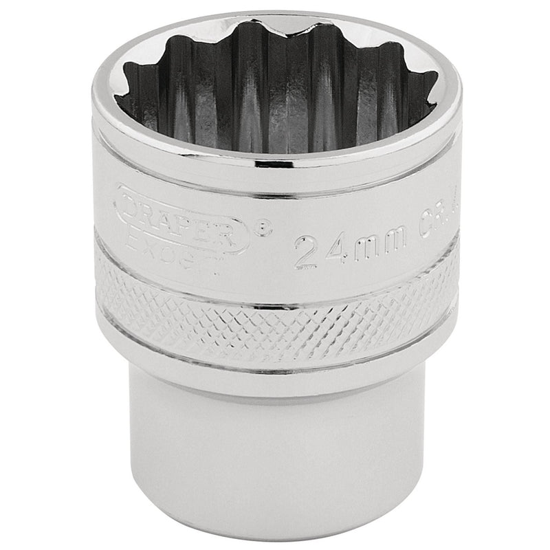 Draper HI-TORQ 12 Point Socket, 1/2" Sq. Dr., 24mm 33372 Draper - Dynamic Drive